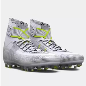 Under Armour Men's UA Highlight MC Football Cleats White Silver Size 8.5